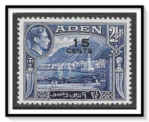 Aden #38 Mukalla Surcharged NG