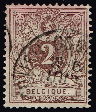 Belgium #55 Numeral; Used (1Stars)