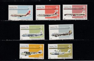 Malta # C15-21, Airplanes, Mint , NH, 1/2 Cat.