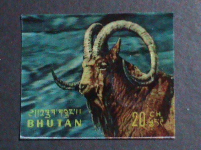 ​BHUTAN 1970 SC#116B 3D STAMP- WILD ANIMALS-IBEX MINT WE SHIP TO WORLD WIDE.