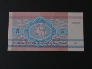 ​BELARUS-1992- NATIONAL BANK-5 RUBEL-UN-CIRULATED NOTE-VF WE SHIP TO WORLDWIDE