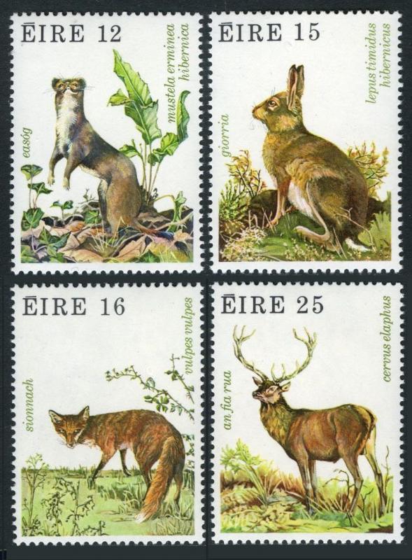 Ireland 480-483,483a,MNH.Michel 421-424 Bl.3. Irish Ermine,Hare,Fox,Red dear.