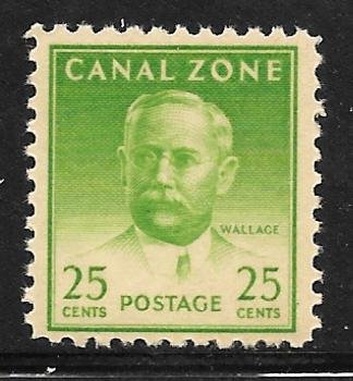 Canal Zone 140a: 25c Wallace, single, MNH, F-VF