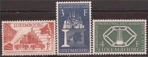 Luxembourg - 1956 European Coal & Stell Community - 3 Stamp Set MNH #315-7