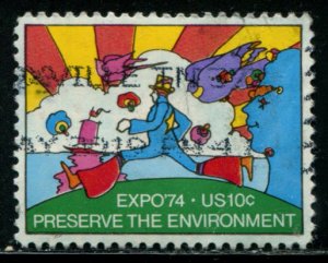 1527 US 10c Worlds Fair Expo '74, used