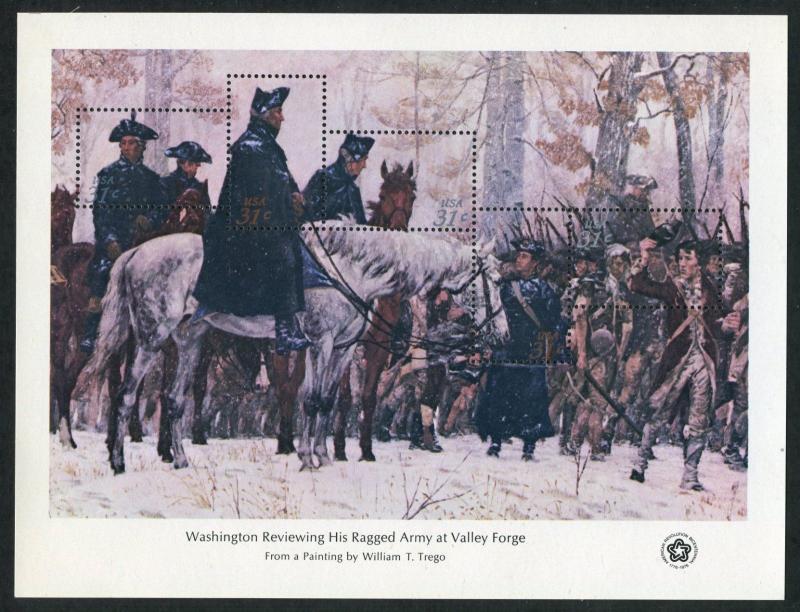 #1686-89 1976 AMERICAN BICENTENNIAL SOUVENIR SHEETS MINT-OG/NH FV=$4.30