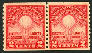 U.S. #656 MINT PAIR OG NH