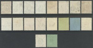 Hong Kong 1921 1c-$5 GV WMK Script SG 117-132 Scott 129-146 VFU Cat £200($254)+