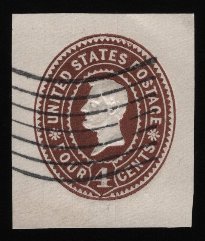 #U371 4c Lincoln, Cut Square, Used [1] **ANY 5=FREE SHIPPING**