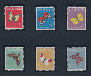 1963 ALBANIA, Butterflies, n. 773/78, MNH**