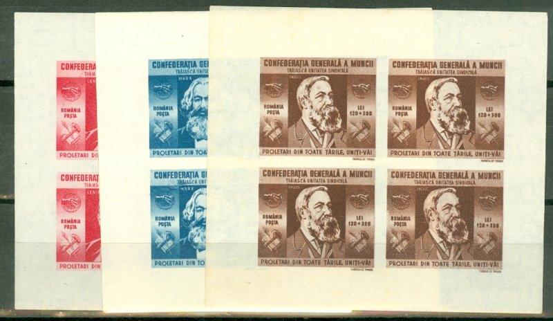 Romania B276-8 MNH sheetlets of 4 CV $102