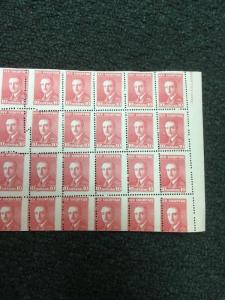 Albania miscut sheet of 40. MNH. Some creasing due to the error.