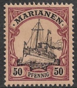 MARIANA ISLANDS 1901 50pf Kaiser's Yacht Issue Sc 24 MH