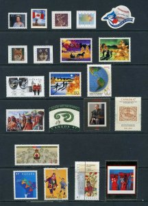 CANADA 2001 SELECTION OF MINT NEVER HINGED STAMPS AND SOUVENIR SHEETS FACE 31.58