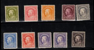 USA #414 - #423 Mint Fine - Very Fine Original Gum