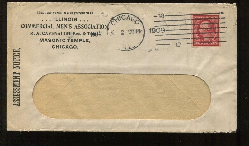 344 Schermack Used on Mens ASSN Masonic Temple Chicago  Cover MG26