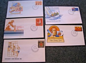 AUSTRALIA FDCs - LOT OF 5  - 1983      (aus10)