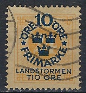 Sweden B8 Used 1916 issue (an9491)