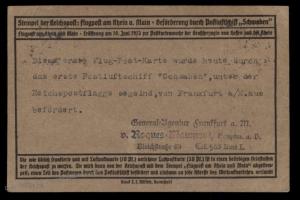 Germany 1912 Zeppelin Schwaben Si11.2.21 Vg Frankfurt Airmail Cover Flugpo 89361