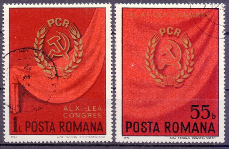 Romania. 1974. 3238-39. Politics. USED.