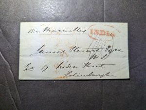 1854 British India Early Mail Cover to Edinburgh Scotland United Kingdom