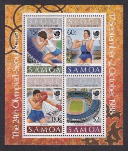 Samoa 724a Summer Olympics Souvenir Sheet MNH VF