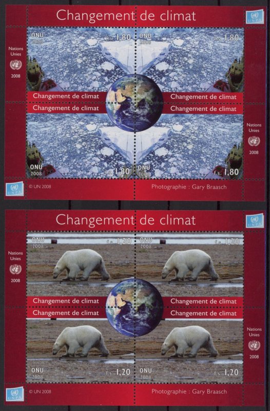 [HipG906] United Nations 2008 : Climate change Good set 2 sheets very fine MNH