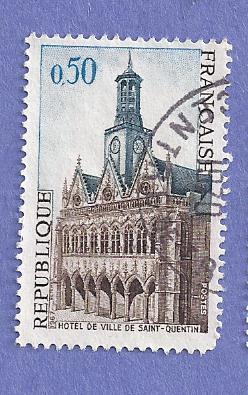 France Scott #1185 City Hall, Saint Quentin (1967) Used