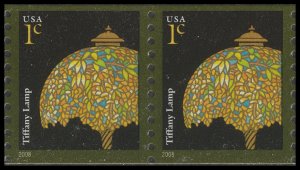 US 3758A American Design Tiffany Lamp 1c coil pair MNH 2008