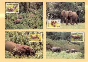 Gabon WWF World Wild Fund for Nature maxicards forest elephants