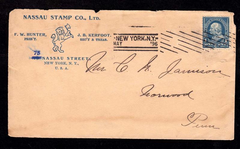 #264 on  Cover - \Nassau Stamp Company\ Machine Cancel L@@K!