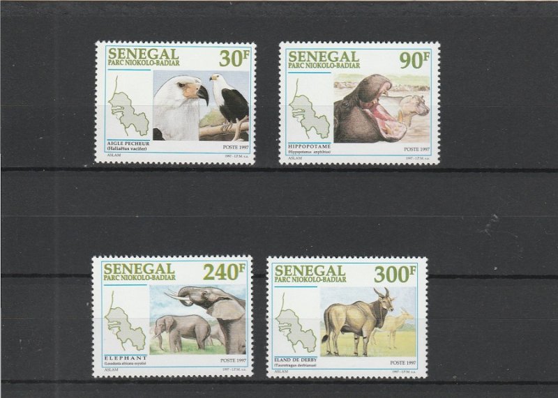 Senegal  Scott#  1262-5  MNH  (1997 Niokolo-Badiar National Park)