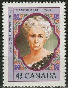 #1456 MNH Canada 43¢ Adelaide Sophia Hoodless 1993
