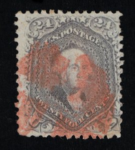 AFFORDABLE GENUINE SCOTT #78 FINE USED TRUE GRAY 1862 NBNC RED CANCEL #19323