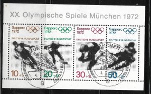 Germany Scott #B475a - 1972 Olympic Games F VF Used - SCV=$2.60