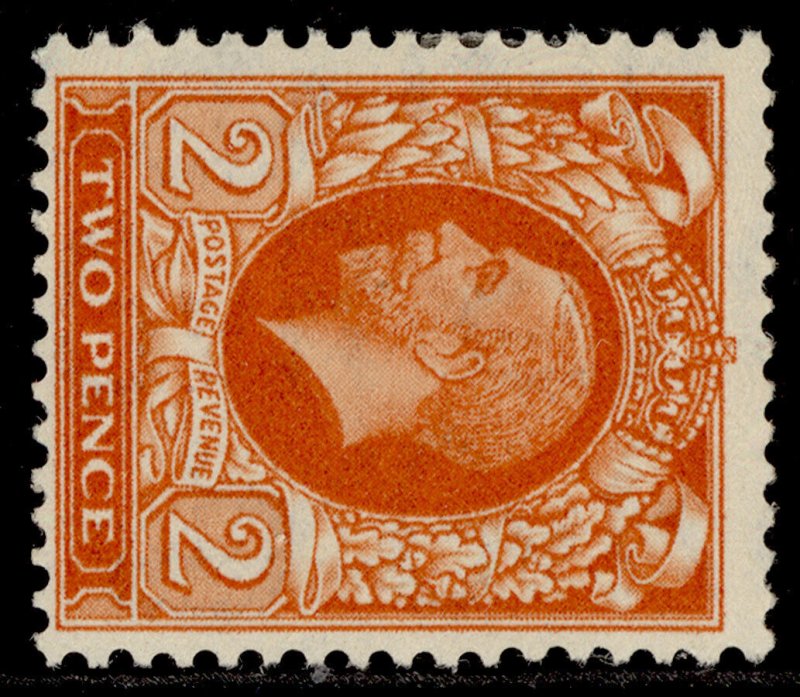 GB GV SG442b, 2d orange WMK SIDEWAYS, M MINT. Cat £125.