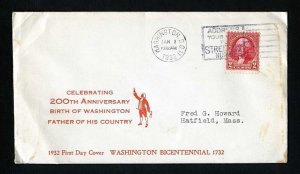 # 707 First Day Cover addressed with Aeroprint cachet dated 1-1-1932