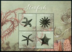 Grenada 2017 MNH Starfish Seastar Sunstar 4v M/S Marine Animals Corals Stamps