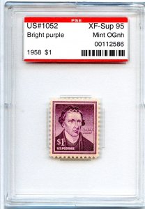 US SCOTT #1052 MINT-XF-SUP-OG-NH GRADED 95 PSE ENCAPSULATED SMQ $45 (8/14/24 GP)