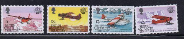 British Antarctic Territory Sc 117-20 1983 Manned Flight stamp set mint NH