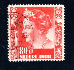 Netherlands Indies #220   VF/XF, Used, Queen Wilhelmina, CV $65.00 ....  4220117