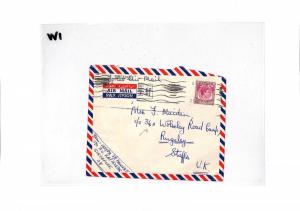 VV1 Malaya Singapore Airmail Cover PTS