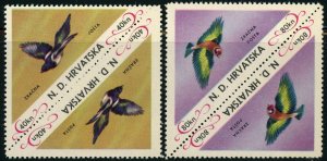 Croatia Birds Unissued Postage Pairs Europe Mint NH OG