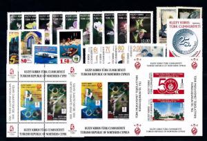 [51529] Turkish Cyprus 2008 Complete Year Set with Miniature sheets MNH