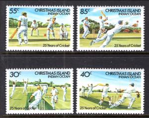 Christmas Island 157-160 Cricket MNH VF