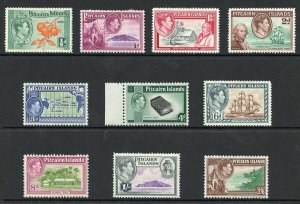 Pitcairn Islands SG1/8 KGVI Set of 10 M/Mint (hinge remainders)