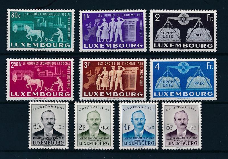 Luxembourg Luxemburg 1951 Complete Year Set  MNH