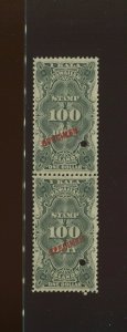 Hawaii R14S Revenue MINT Specimen Pair of Stamps NH with PF Cert (HR14 Bz 366)