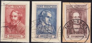 GERMANY Alliiert Franz. Zone [Allgemein] MiNr 0011-13 ( BStk ) [01]