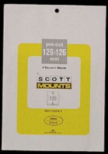 Showgard/Scott/Prinz Pre-Cut Sheets Small Panes Stamp Mounts 129x126 #1021 Clear